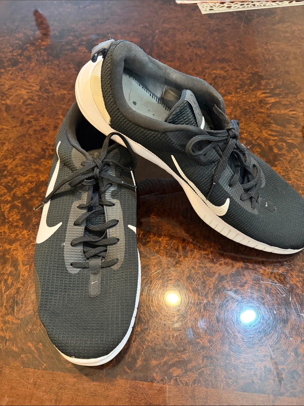 Nike Black and White Lightweight Mesh Trainers